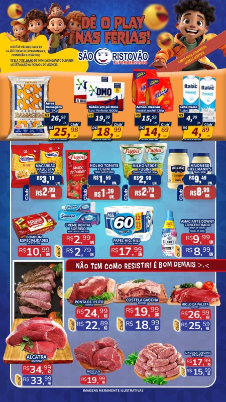 OFERTAS DESTE FIM DE SEMANA DO SÃO CRISTÓVÃO SUPERMERCADOS - 05/07 a 07/07