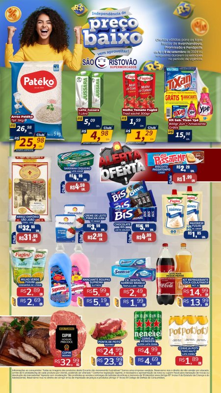 OFERTAS DESTE FIM DE SEMANA DO SÃO CRISTÓVÃO SUPERMERCADOS - 06/09 a 08/09