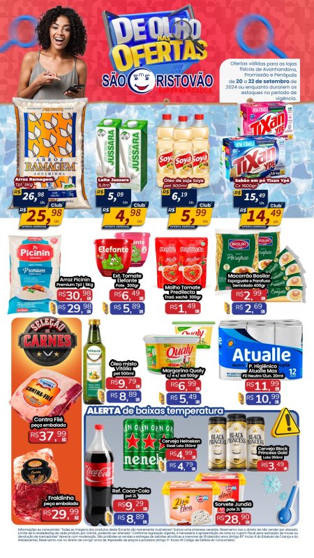 OFERTAS DESTE FIM DE SEMANA DO SÃO CRISTÓVÃO SUPERMERCADOS - 20/09 a 22/09