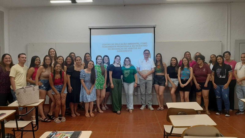 Estudantes de Pedagogia da Funepe conhecem ações do Centro de Educação Ambiental