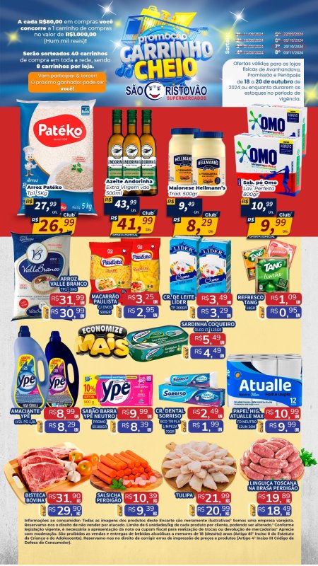 OFERTAS DESTE FIM DE SEMANA DO SÃO CRISTÓVÃO SUPERMERCADOS - 18/10 a 20/10