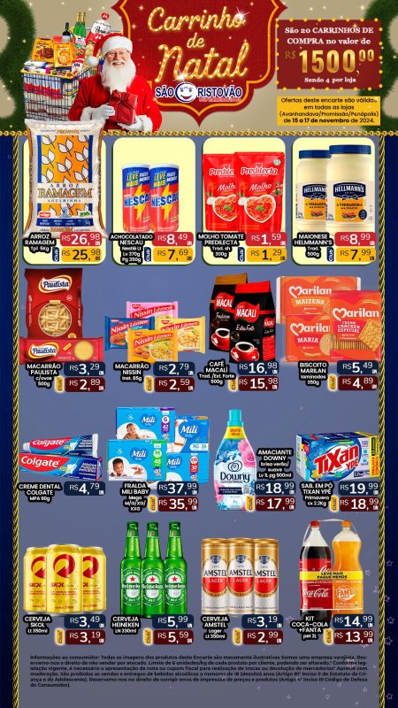 OFERTAS DESTE FIM DE SEMANA DO SÃO CRISTÓVÃO SUPERMERCADOS - 15/11 a 17/11