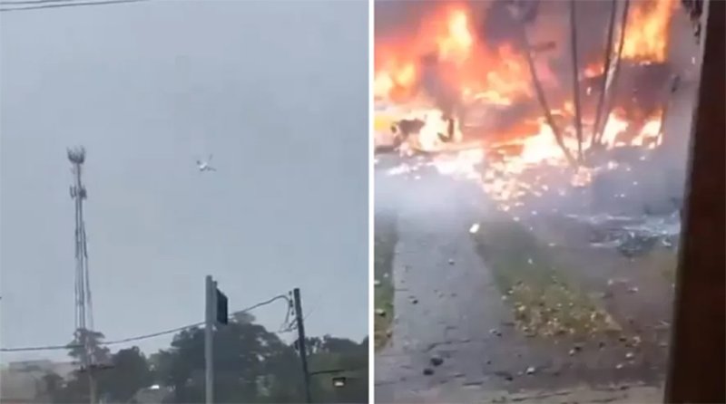 Avião que saiu de Cascavel (PR) rumo a Guarulhos cai em Vinhedo (SP)